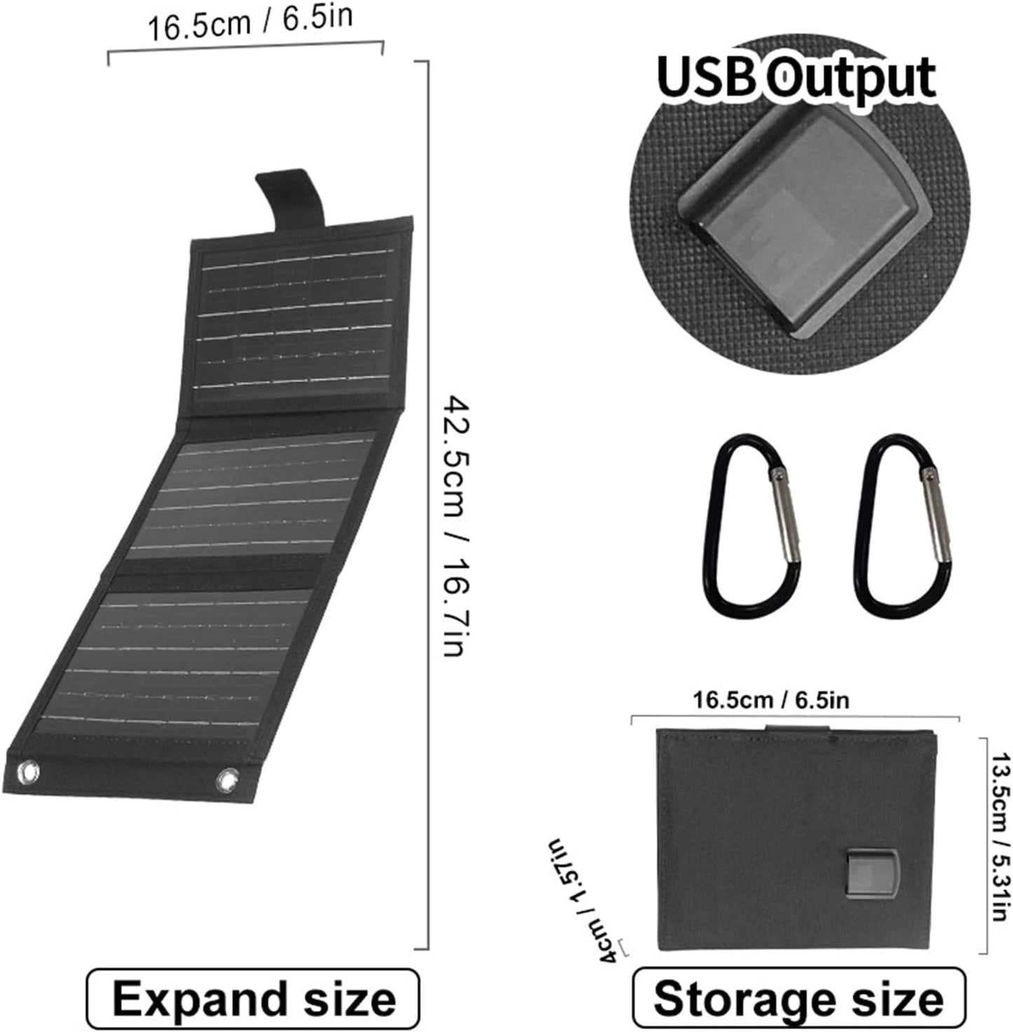 High-Capacity Battery Pack - Foldable Solar Panels Charger | Portable Outdoor Camping Charging Device Portable for Tablets Smartwatches, emrgency powerr Source, High-Capacity Solar Charger for Travel