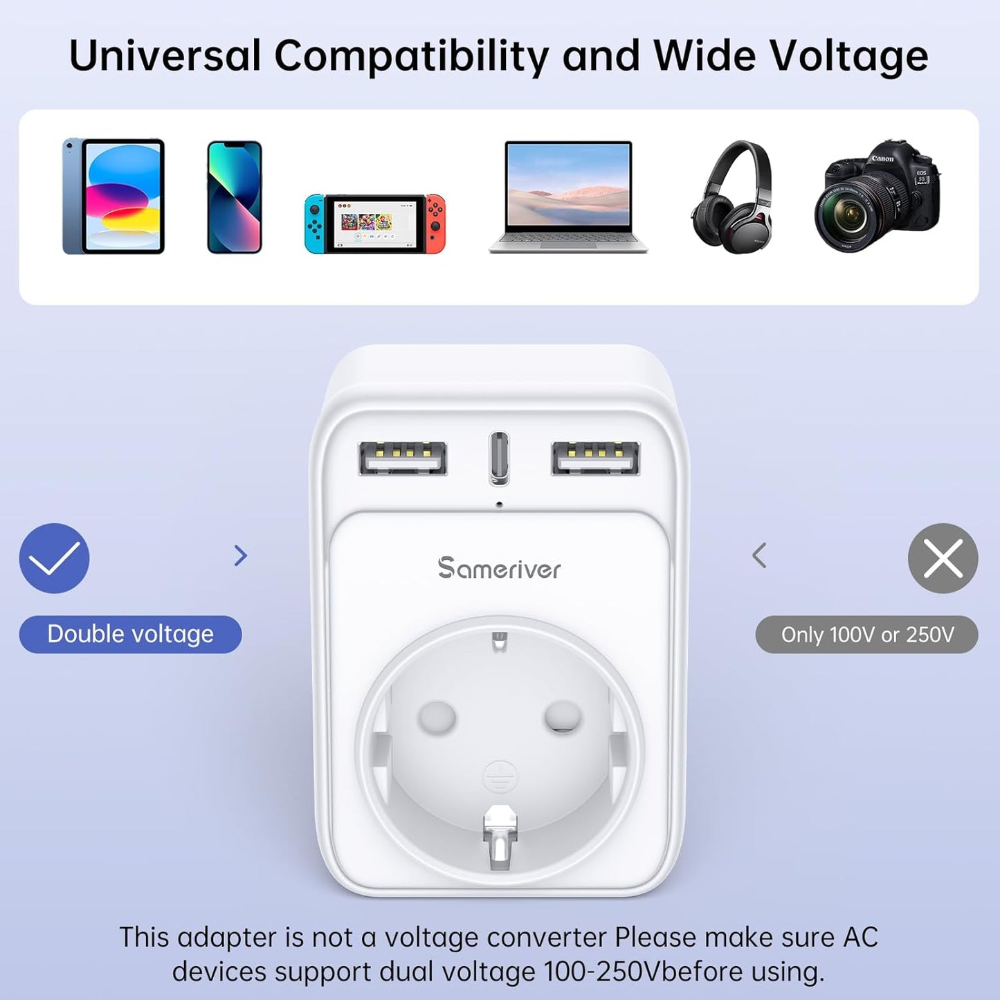 Travel Adapter Australia Travel Adapter with 2 USB 1USB C (3A) Type I Sockets for New Zealand, Australia, China, Argentina