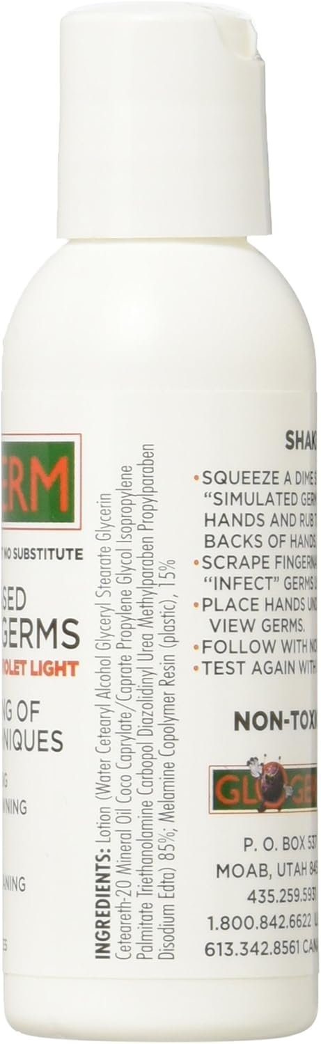 Glo Germ Gel 60ml Simulated Germs Hygiene Safety