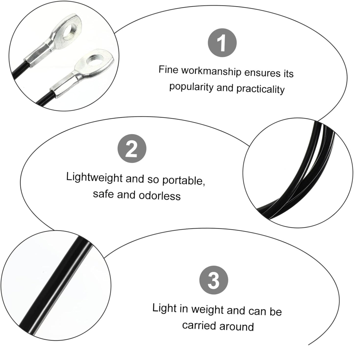 CORHAD 1pc DIY Fitness Wire Rope Heavy Duty Steel Cable for Home Gym Portable Lightweight Practical Gym Cable Versatile Fitness Pulley Accessories