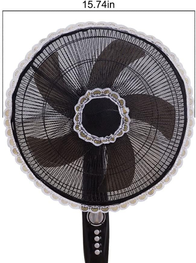2 Pack Summer Fan Safety Protection Cover, Round Electric Fan Guard Dust Covers, Kid Baby Finger Protector, Anti-Pinch Hand Electric Fan Mesh Net Cover for Pedestal Fan, Standing Floor Fan