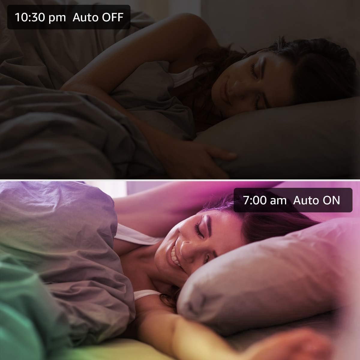 LE Waterproof Smart LED Light Strip, Work with Alexa and Google Assistant Led Lights, Support Voice/APP/Remote/in-line 4 Control Ways, 5050 SMD LEDs Brightness Dimmable LED Lights Strip (32.8ft)