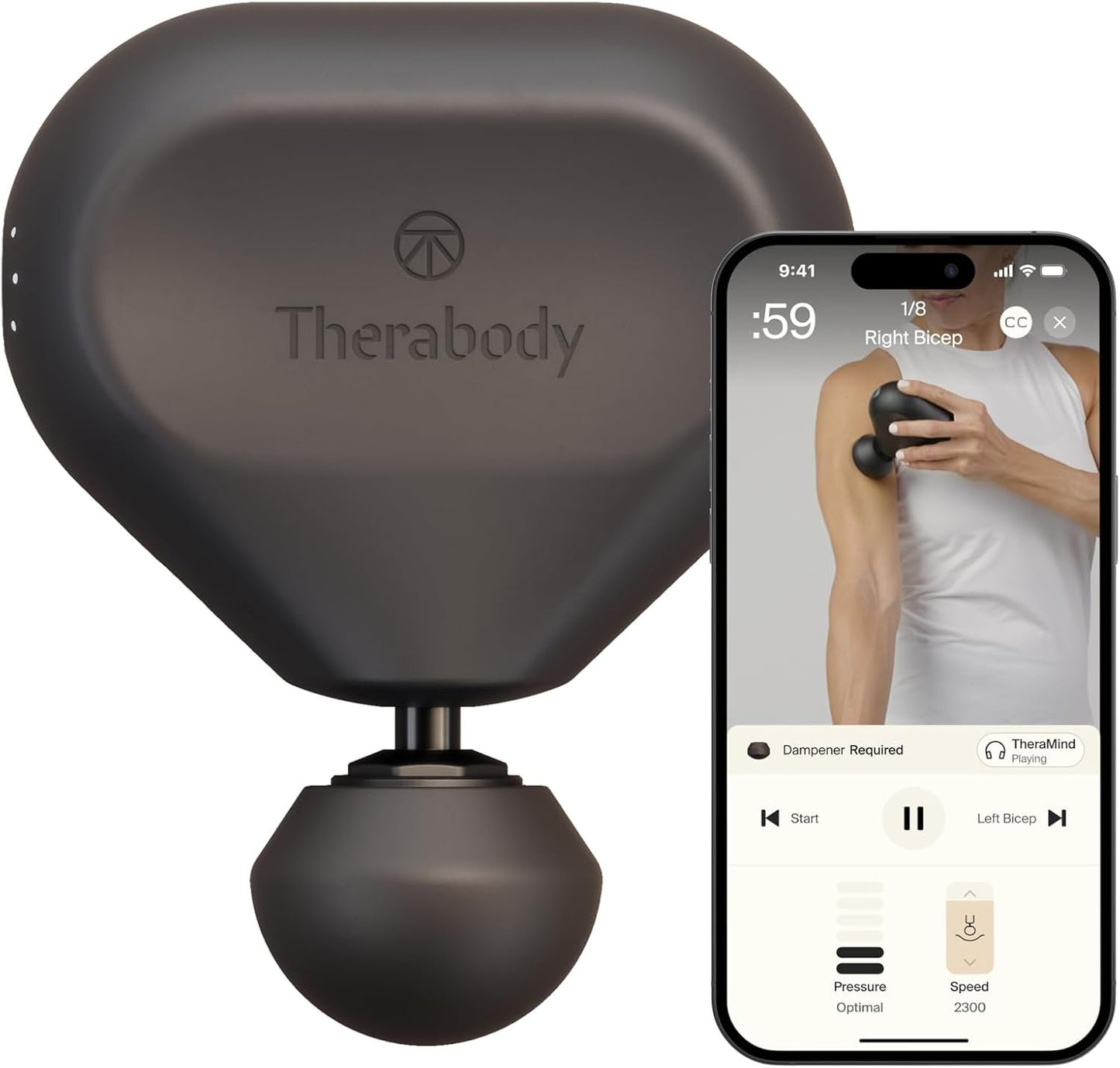 Theragun Mini by Therabody (3rd Generation) – Ultra-portable massage gun and travel essential for fast, effective pain and tension relief anywhere, Black