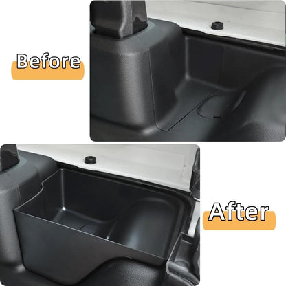 YOCTM Trunk Organizers Tray for 2024 2025 Jeep Wrangler JL JLU 4xe Sports Rubicon Tailgate Rear Cargo Side Storage Box Black Interior Accessories 2-PACK