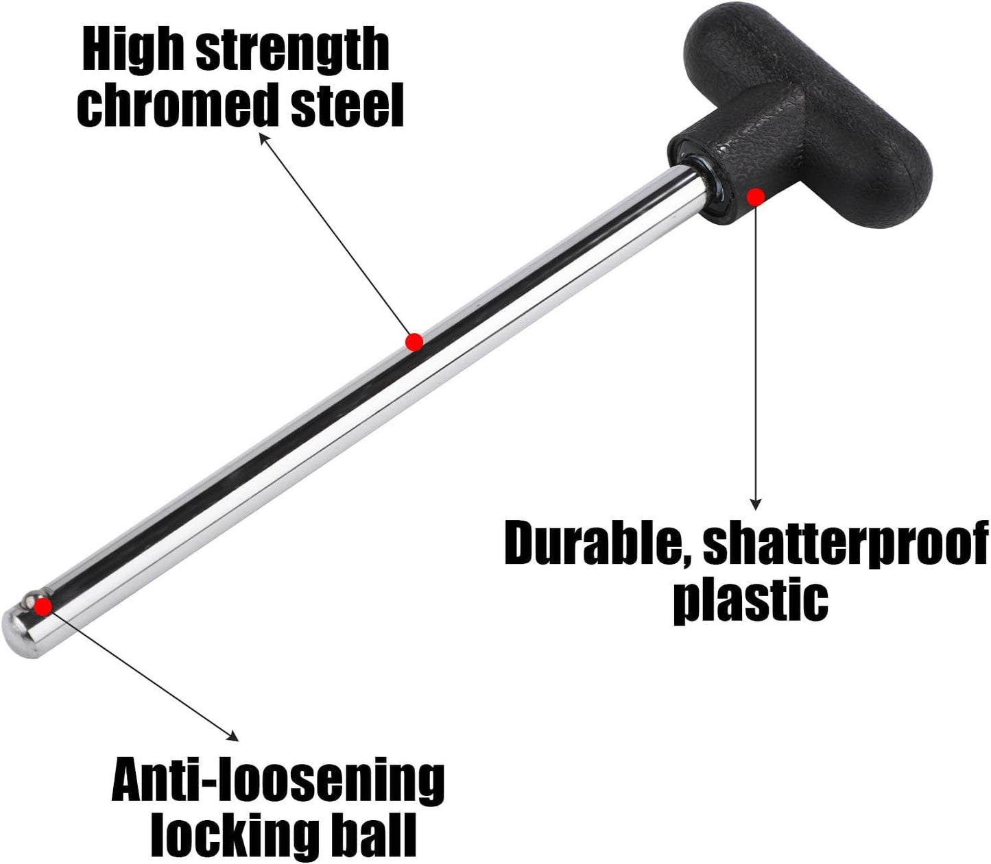 2pcs T-Shaped Weight Stack Pin, Pin Tensile 3/8 Inch Diameter 6 Inch Locking Space Heavy Duty Gym Pin Weight Extension Machine Selector Pin for Home Gym Exercise Part Accessories