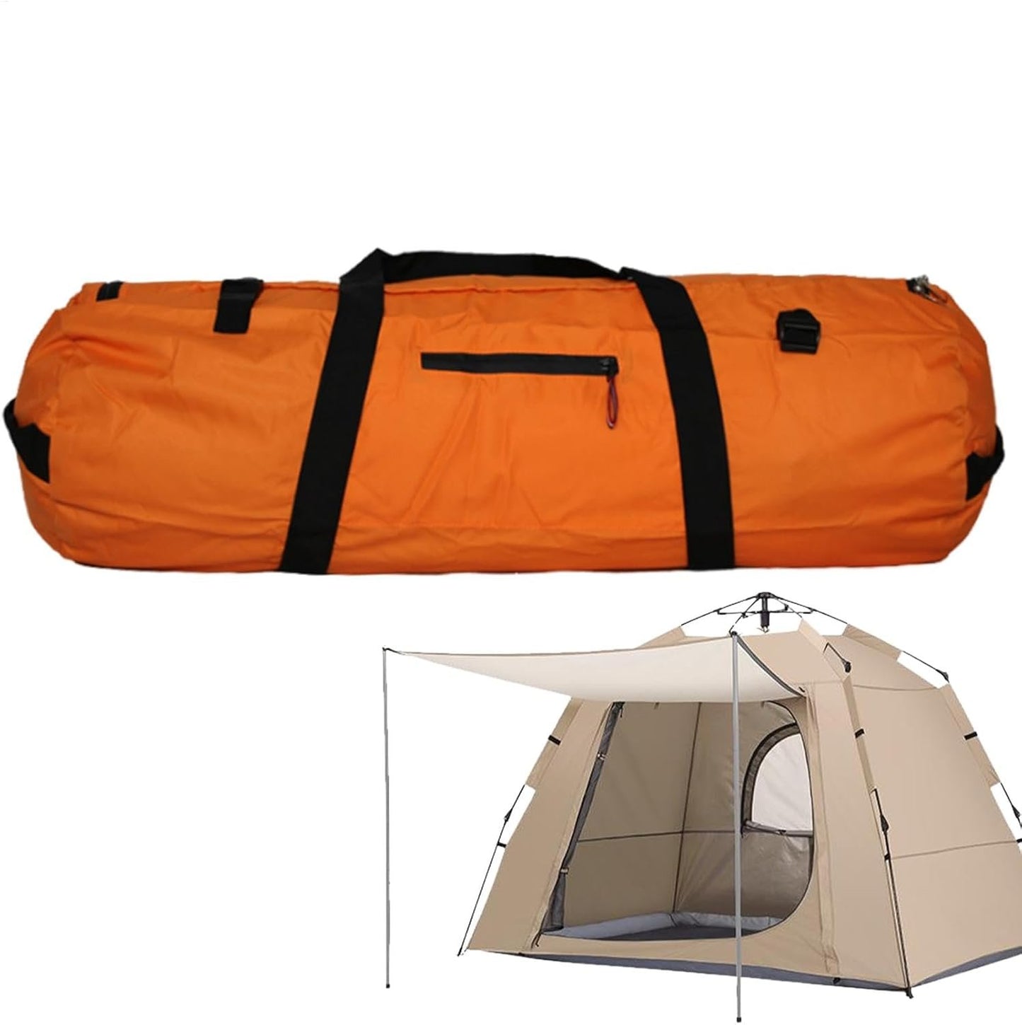 Zippered Duffel Bag for Travel, Waterproof Travel Tent Bag, Double Handle Zippered Portable for Camping Bags Backpacks and Outdoor Bags