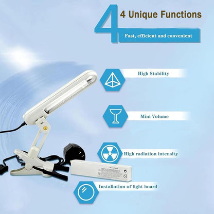 WhAeoy Skin Phototherapy Lamp, 311 Nm Narrow Spectrum Skin Care Device, with Goggles, Multi-angle Rotation, Irradiation Range: 48 C㎡, for Skin, Body, Scalp,A