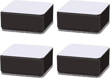 4 Pcs Carbon Steel Square Riser Bed Riser Feet Sticker for Furniture Sofa Table Wardrobe Desk