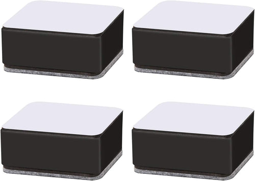 4 Pcs Carbon Steel Square Riser Bed Riser Feet Sticker for Furniture Sofa Table Wardrobe Desk
