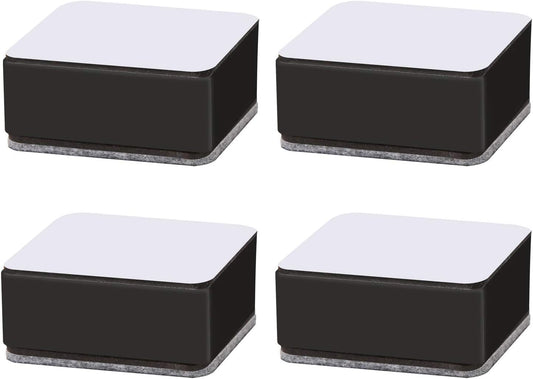 4 Pcs Carbon Steel Square Riser Bed Riser Feet Sticker for Furniture Sofa Table Wardrobe Desk