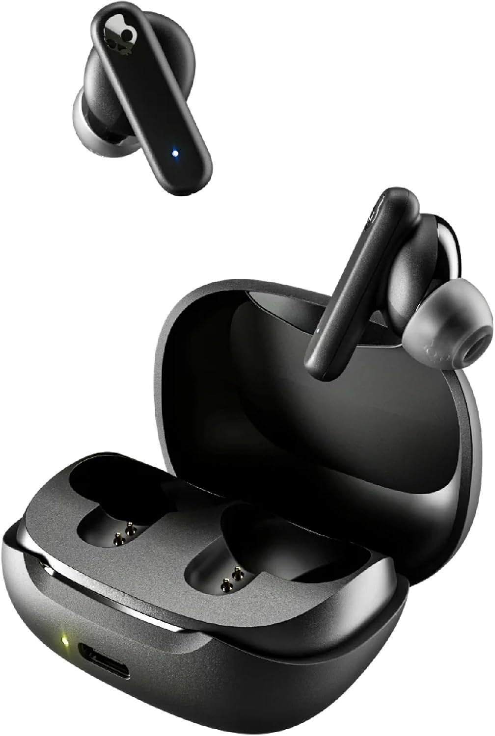 Skullcandy Smokin' Buds In-Ear Wireless Earbuds, 20 Hr Battery, 50% Renewable Plastics, Microphone, Works with iPhone Android and Bluetooth Devices - Black