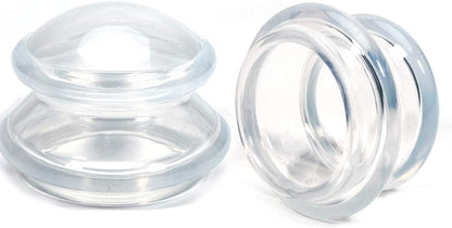 Professional Silicone Cupping Therapy Set 2pcs XL Vacuum Suction Massage Cups for Cellulite Treatment & Muscle Back Pain Relief & Injury Recovery Massager Single Use (Big Large)