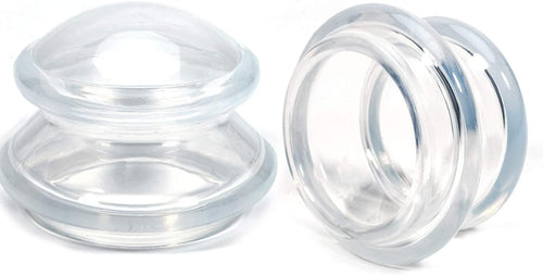 Professional Silicone Cupping Therapy Set 2pcs XL Vacuum Suction Massage Cups for Cellulite Treatment & Muscle Back Pain Relief & Injury Recovery Massager Single Use (Big Large)