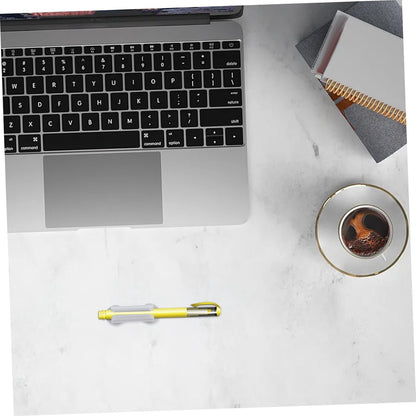 HOODANCOS 6pcs Silicone Adhesive Pen Holder Cute Desk Organizer for Office Home Self Adhesive Pencil Clip Holders Stylish Minimalist Design for Workspace Organization