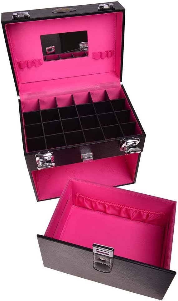 SHANY Color Matters - Nail Accessories Organizer and Makeup Train Case - Black