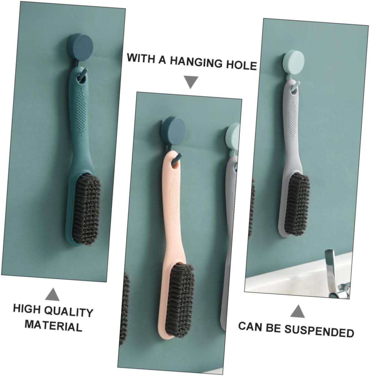 Holibanna Set Di Spazzole Per Scarpe E Vestiti Family Essential Da 4 Pezzi Con Manico E Setole Anti-pelucchi Per La Rimozione Delle Macchie
