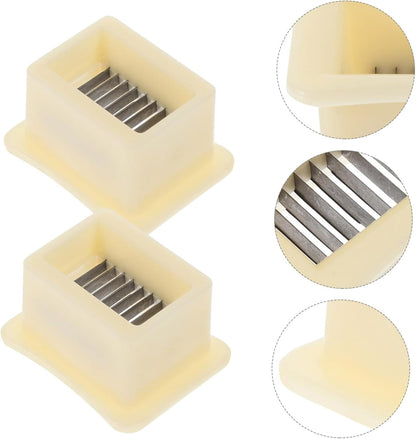 Mikinona 3Pcs Vegetable Cutters Bean Shredder with Shredding Finger Protector and Grater Food Holder Practical Slicing Tools for Effortless Meal Prep