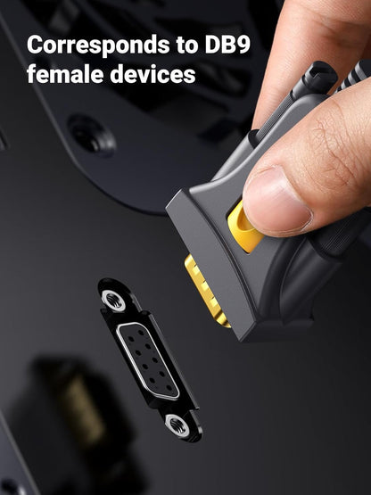 UGREEN USB to RS232 DB9 9 Pin Male Serial Adapter Cable with PL2303 Chipset Compatible with Windows 11 10 8.1 8 7 XP Vista, Mac OS, Linux for Cisco Router and Switch, Celestron Telescope (1m)