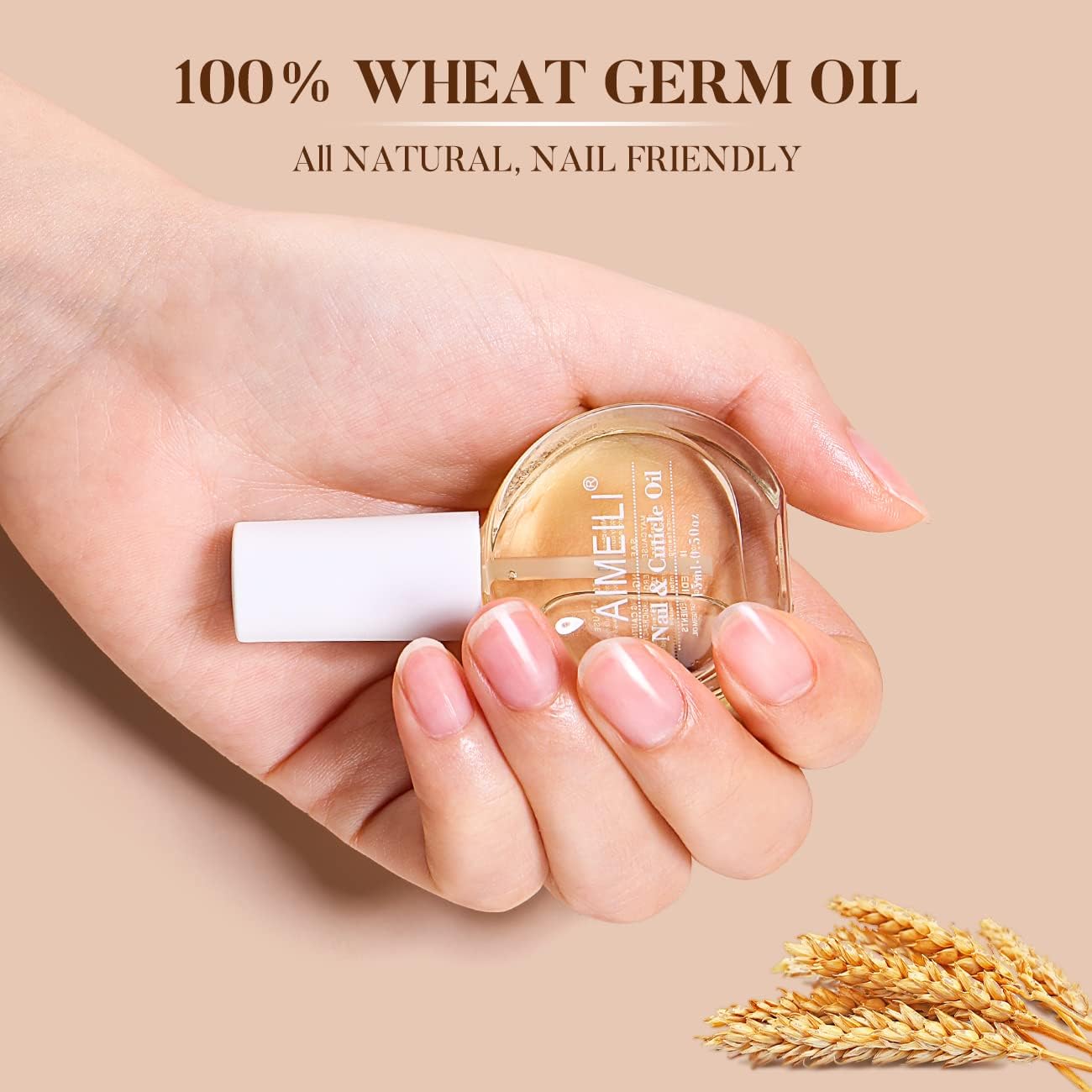 AIMEILI Natural Nail & Cuticle Oil, Cuticle Skin Care Nail Moisturizer 15ml Cruelty-free & Vegan Oil