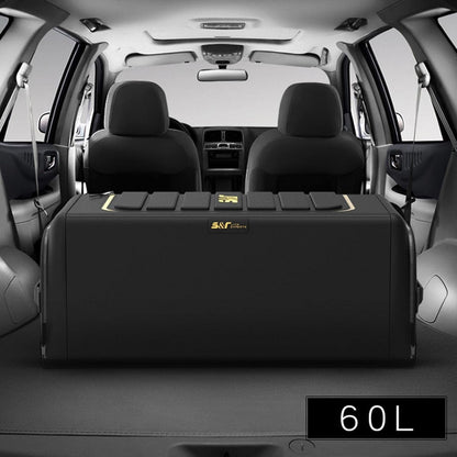 Car Trunk Organizer | Automotive Trunk Storage Box with Lid | 60L/70L Heavy Duty, Waterproof, Anti-Slip Bottom, Auto Cargo Organizer, for Car SUV Truck Van Proidl