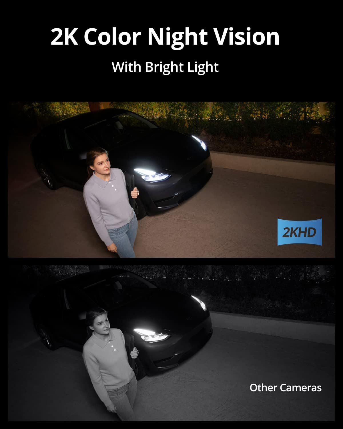 eufy Security S100 Wired Wall Light Cam, Security Camera Outdoor, 2K Camera with 1200 Lumen Light, Color Night Vision, Motion Activated Light, AI Smart Detection, IP65 Waterproof