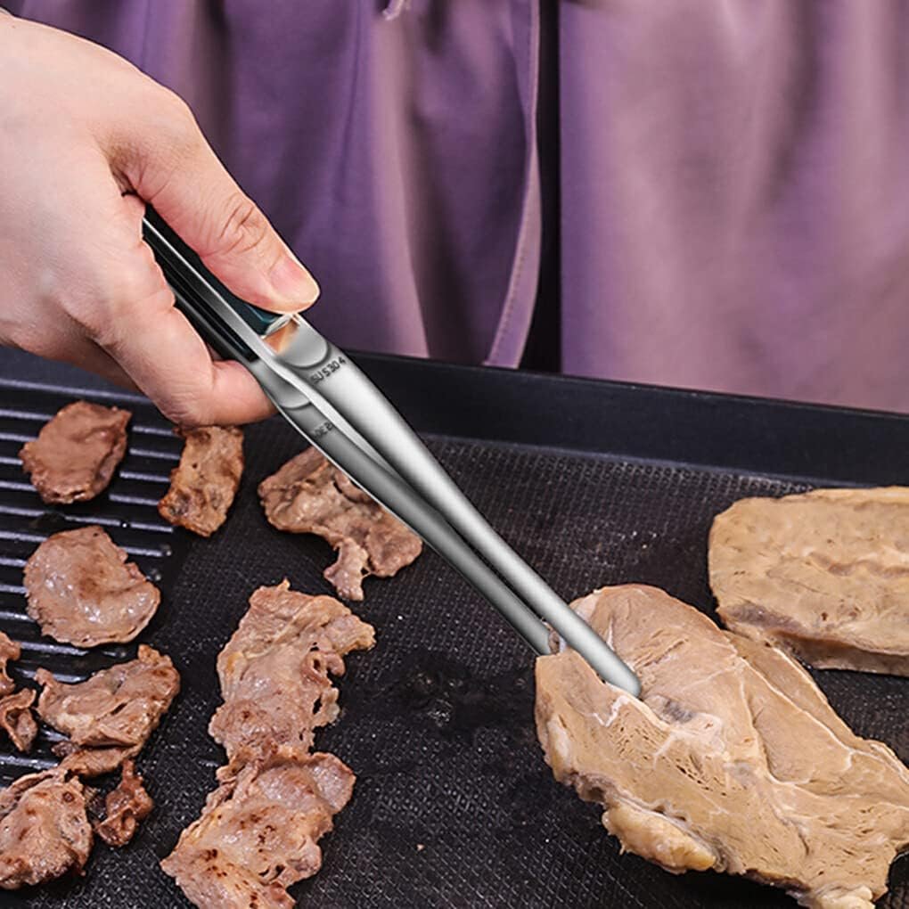 kesurpae Clip per Alimenti Morsetto per Dessert Pinza per Barbecue Utensile da Portata seghettato Gadget da Cucina Resistenza al Riscaldamento Addensare Universale, Blu