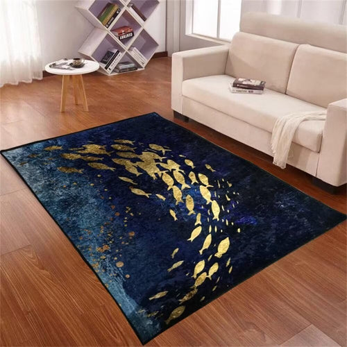 RUGMRZ Tappeto Bimbi Tappeto Palestrina Bambini Classico Blu Cartone Animato Decorativo Soggiorno Tappeto Rettangolo Divano Accessori Durevole Tappeto Casa 130 x 190 cm