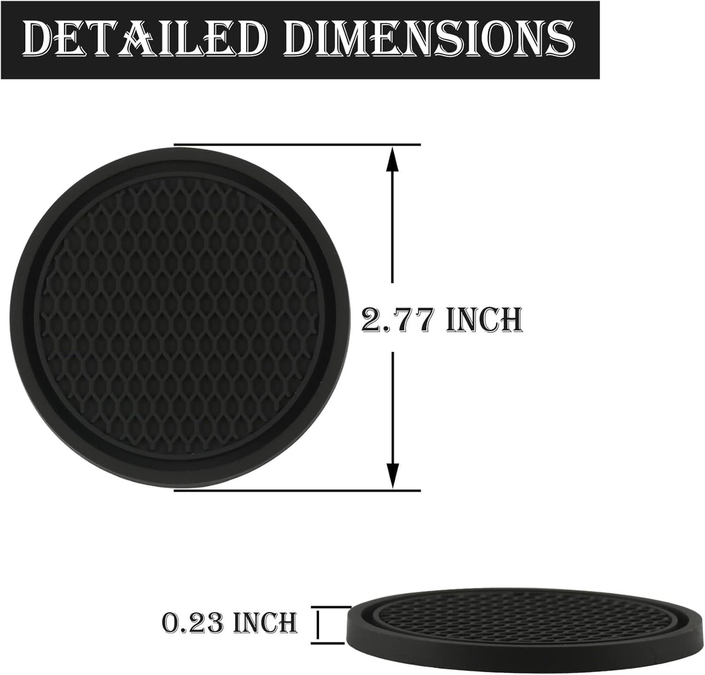 Vivoglow 4-Pack Car Cup Holder Coasters, Car Accessories Interior