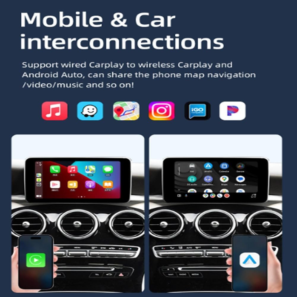Auto Plexion, Driveplex Pro Wireless Carplay 2025, Autoplexion - Wireless Carplay & Android Autos Adapter Supports Netflix, YouTube, 2+16g, Plug & Play, Auto Connect, No Delay