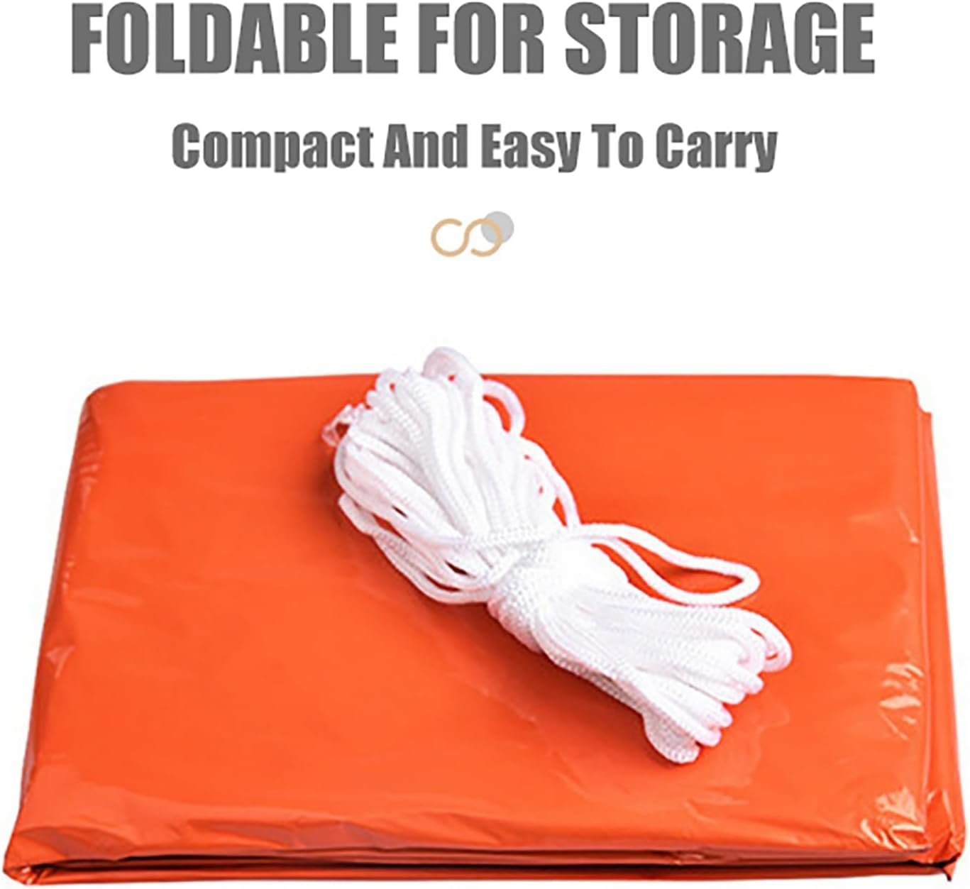 Emergency Tent,PE Aluminum Film Emergency Survival Shelter Tent, 61.8 X 96.4inch Waterproof 2-Person Thermal ShelterWeather-Resistant for Hiking Camping and Emergency Preparedness