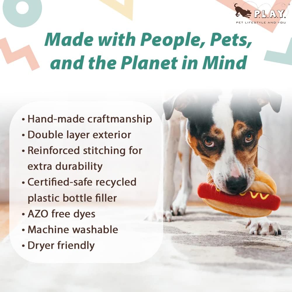 P.L.A.Y. (Pet Lifestyle And You Play American Classic Hotdog Dog Toy