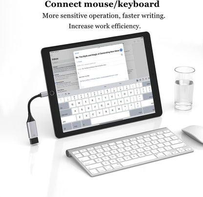 Lightning to USB Camera Adapter [Apple MFi Certified], IVSHOWCO iPhone to USB Female OTG Cable Adapter, iPad USB Adapter Supports USB Flash Drive, Card Reader, Mouse, Keyboard…