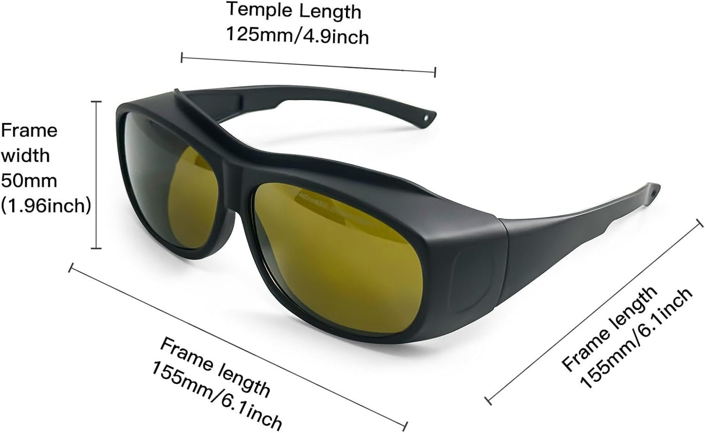 FONLAND Laser Safety Glasses for Laser Engraving Marking OD5+ 200-540nm & 800-2000nm Near Infrared Light, Blu, Green, UV Light Fiber Laser Goggles Eye Protection