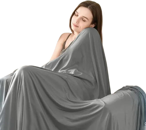Ceprznvey Cooling Comforter, Breathable Blanket, Lightweight Sleep Sheet, Washable Travel Bedding, Soft Summer Layer, Hot Sleeper Solution, Air Conditioning Comforter, 90.16x78.74