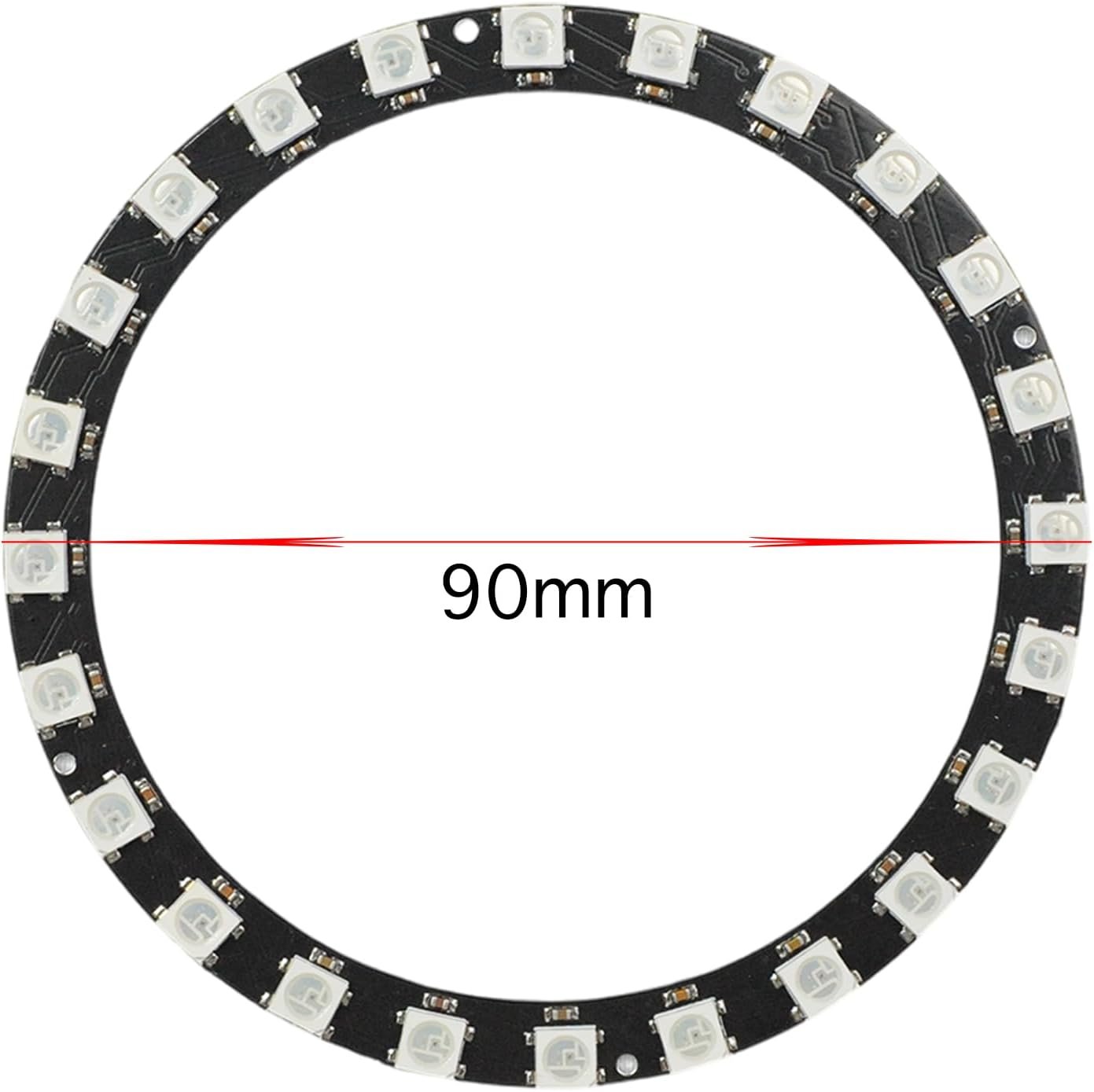 Lonely Binary 6-Pack WS2812B RGB LED Ring Set â€“ 93 Individually Addressable 5050 RGB LEDs, Modular Circular Dream Color Rings (110mmâ€“10mm) DC5V for Arduino, ESP32, Raspberry Pi, LED Art & DIY Projects