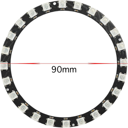 Lonely Binary 6-Pack WS2812B RGB LED Ring Set â€“ 93 Individually Addressable 5050 RGB LEDs, Modular Circular Dream Color Rings (110mmâ€“10mm) DC5V for Arduino, ESP32, Raspberry Pi, LED Art & DIY Projects