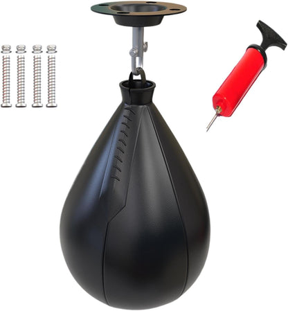 Speedbag Boxing Set, Dangling Pear Shaped, Portable Swivel Ball, Gym Reusable Boxing, Speed Bag Men Women, Boxing Training Gear, Punching Bag Gym, Fitness Workout Tool, Adjustable Boxing Set,