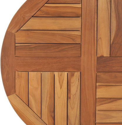 vidaXL Solid Teak Wood Table Top Home Furniture Replacement Cake Board Dining Room Kitchen Dinner Garden Coffee Side Tabletop Round 2.5cm 70cm