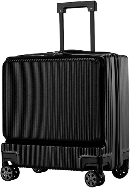 Business Travel Bag Suitcases with Wheels Front Opening Carry On Luggage Security Combination Lock Boarding Wheeled Luggage Bag (Color : C, Size : 18in)