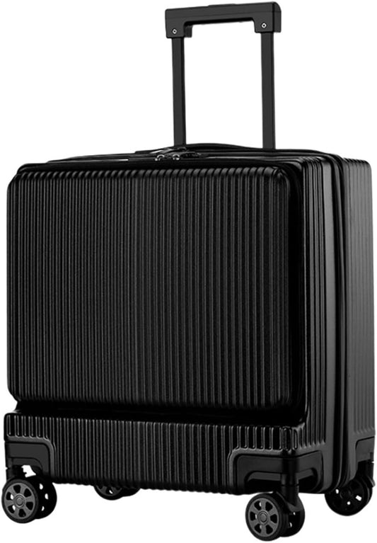 Business Travel Bag Suitcases with Wheels Front Opening Carry On Luggage Security Combination Lock Boarding Wheeled Luggage Bag (Color : C, Size : 18in)