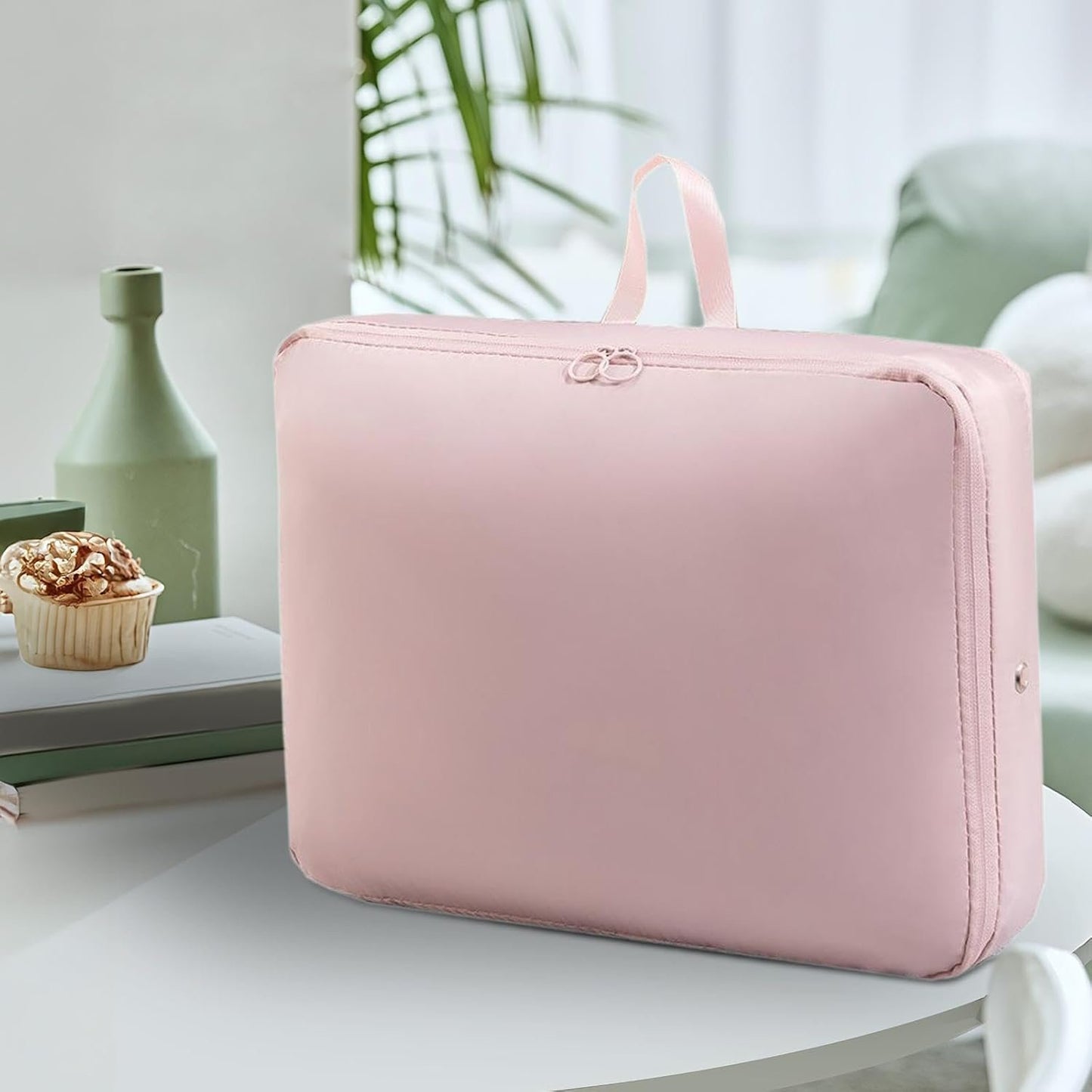 Generic Travel Storage Bag Luggage Organizer Packing Bags Portable Shoe Bags Luggage Compression Pack Clothing Organization Bag, Pink