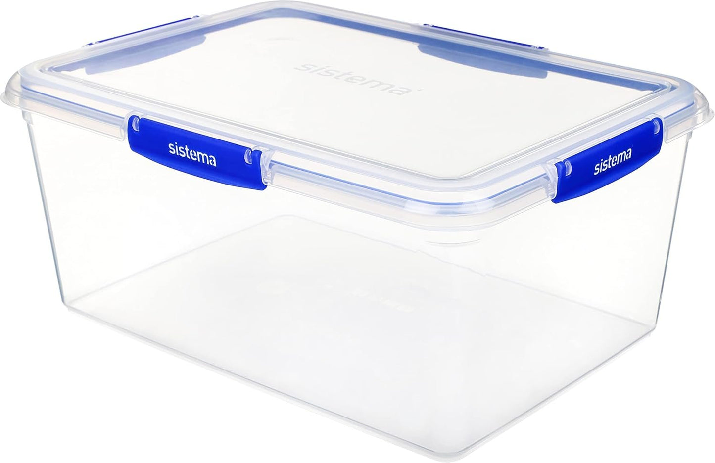 Sistema KLIP IT PLUS Food Storage Containers | 10 Litre Rectangle | Stackable & Airtight Fridge/Freezer Food Box with Lid | BPA-Free Plastic