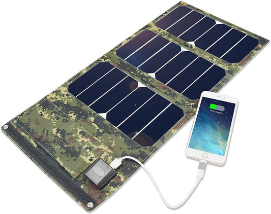 Portable Solar Charger Power Bank, Waterproof Solar Battery Pack with 3 Solar Panels for Phone and Camping Travel
