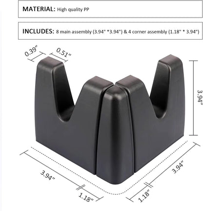 EHERDM 2 Pack Adjustable Trunk Divider - Automotive Storage Organizer - Space-saving Car Grocery Organizer - Multipurpose Trunk Carrier for SUV, Van, Minivan