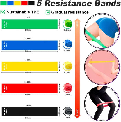 TINY SPARK 9 IN 1 Foam Roller, Yoga Rollers for Muscle Massage, Foam Roller with Muscle Roller Stick, Massage Roller, Spike Massage Ball, 4pcs Resistance Loop Bands All in Carrying Bag (33cm, Blue)