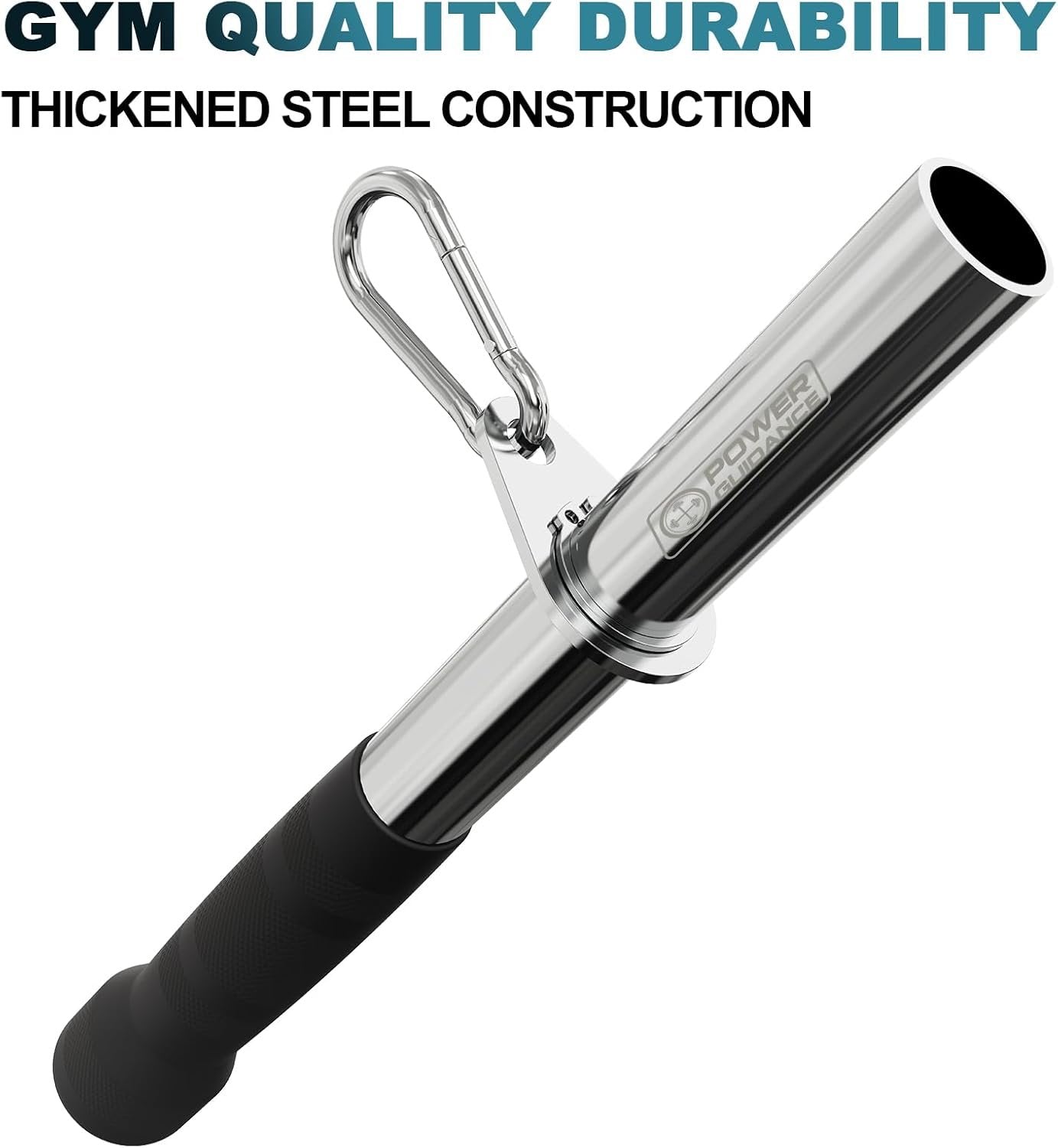 POWER GUIDANCE Triceps Pull Down Attachment, Cable Machine Accessories for Home Gym, LAT Pull Down Attachments - Triceps Rope, LAT Pull Down Bar