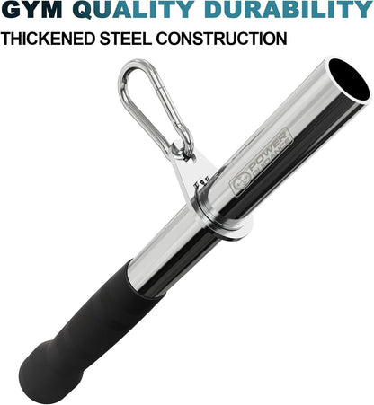 POWER GUIDANCE Triceps Pull Down Attachment, Cable Machine Accessories for Home Gym, LAT Pull Down Attachments - Triceps Rope, LAT Pull Down Bar