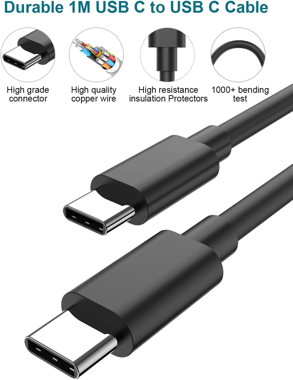 Car Charger C 60W, USB Car Cigarette Lighter Adapter PD&QC3.0 Quick Charge Car Phone Charger with USB C Cable for Samsung Galaxy S25 S24 S23 S22 S21, iPhone 16 15 Pro Max/Plus