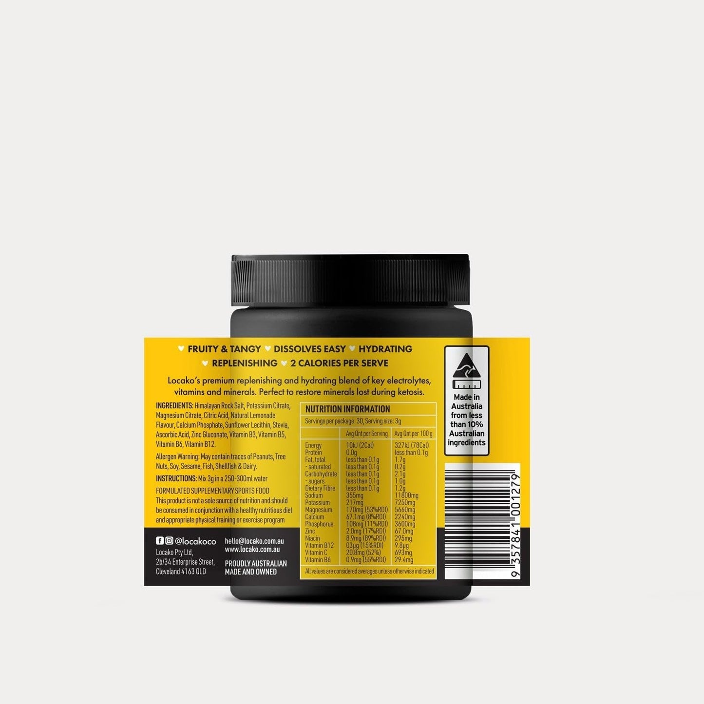 Locako Keto Electrolytes, Lemonade 90 g
