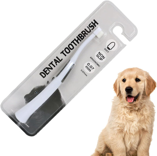 Dog Toothbrush, Kitten with Soft Bristles, Non-Slip Pets Oral Cares Brush, Teeth Cleaning Tool, Gentle Pet Grooming, Home Care and Hygiene for Dogs and Cats, 16,8 x 1,9 x 0,8 cm
